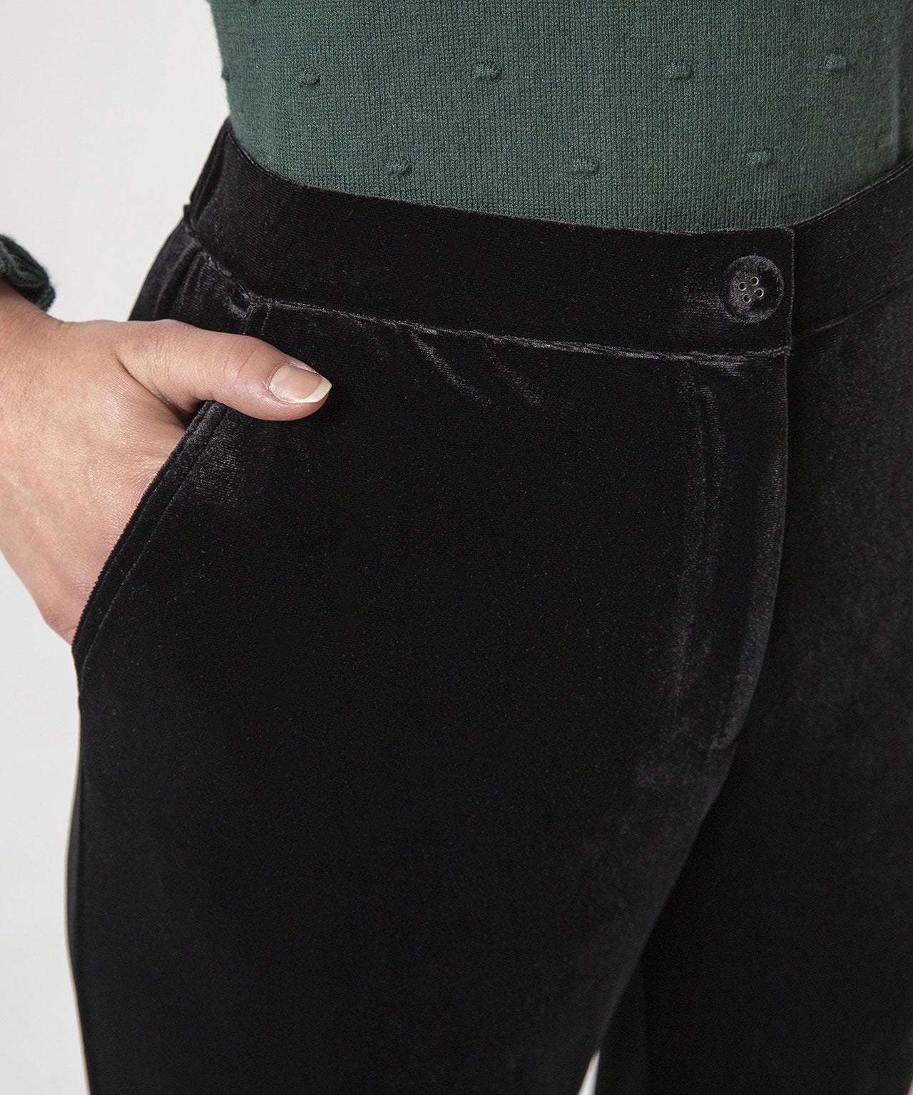 Pantalon confort velours
