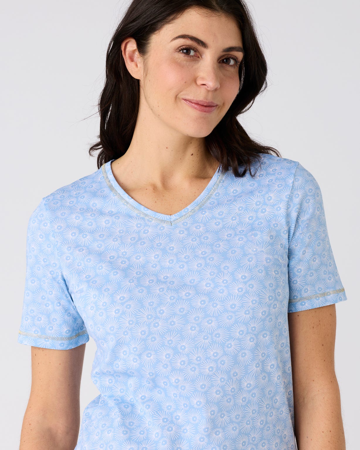 Chemise de nuit maille jersey pur coton peigné