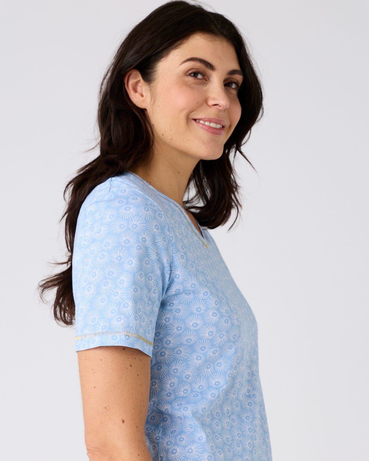 Chemise de nuit maille jersey pur coton peigné