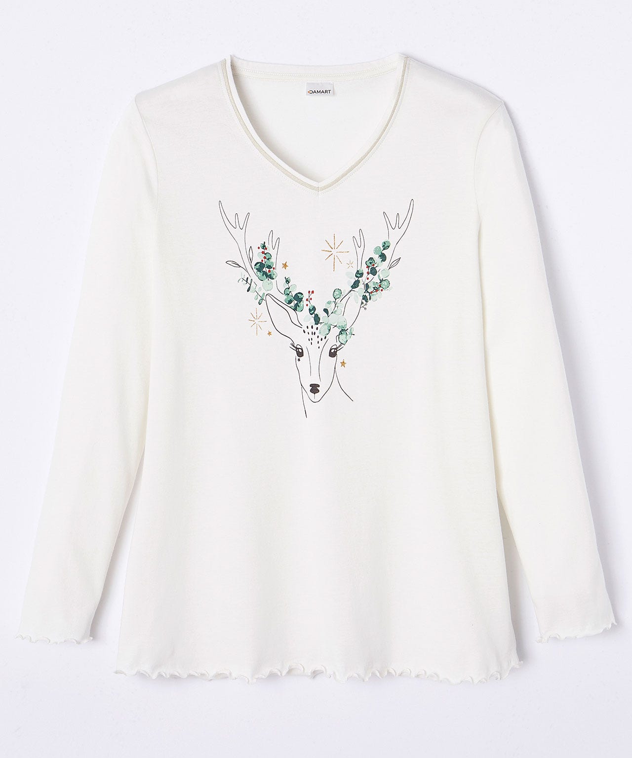 T-shirt de pyjama maille jersey émerisée 