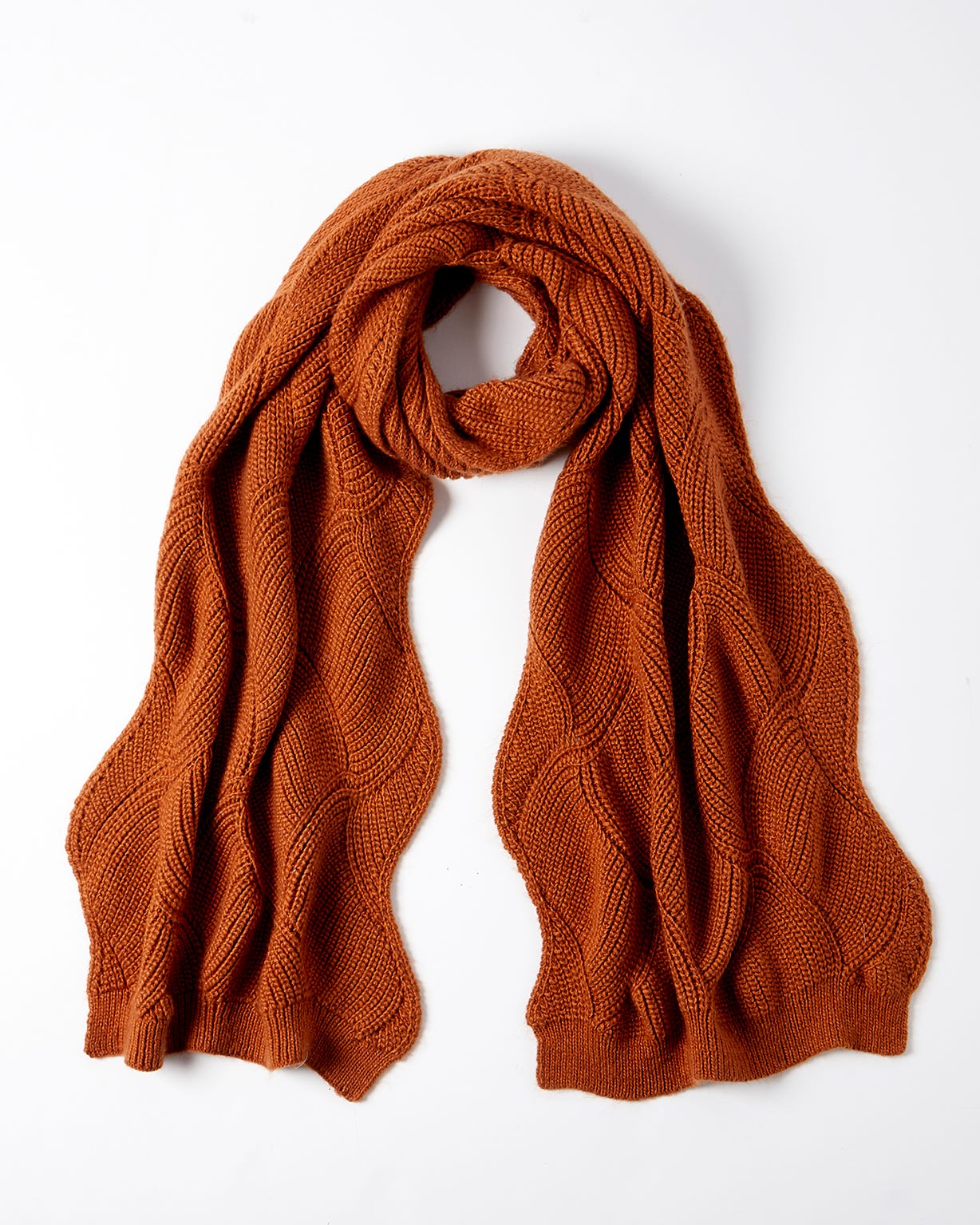 Écharpe à torsades issu d'une démarche éco-responsable