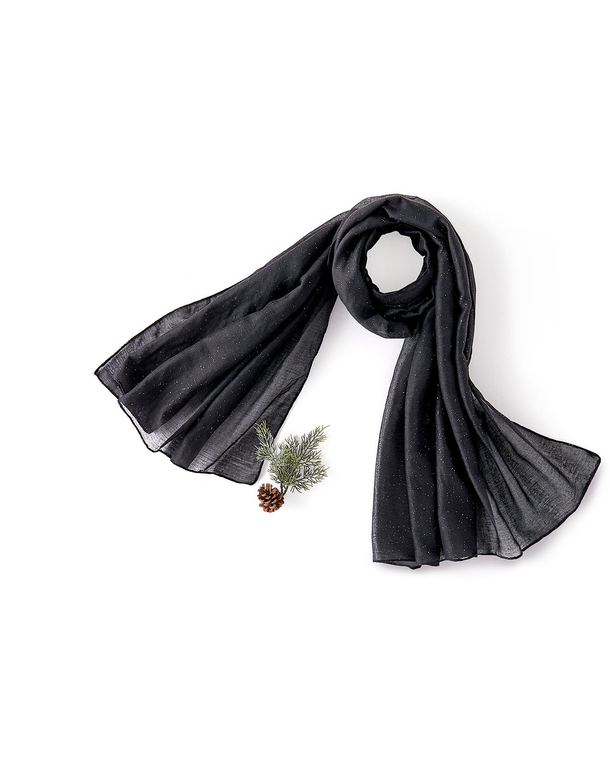 Foulard voile pailletée