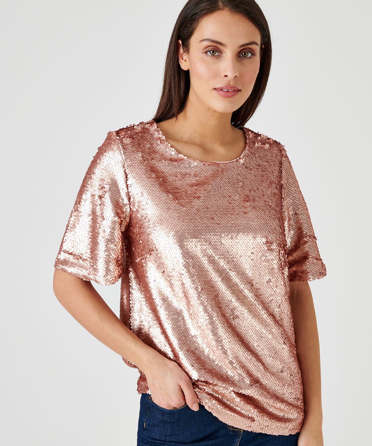Blouse en sequins