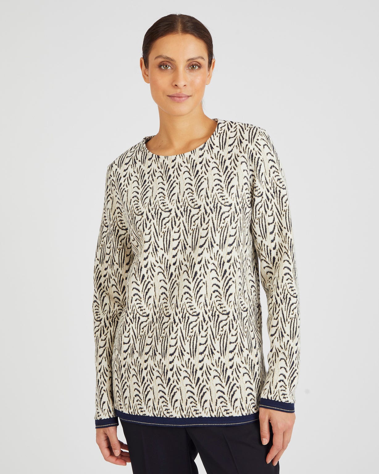 Sweat-shirt maille jacquard