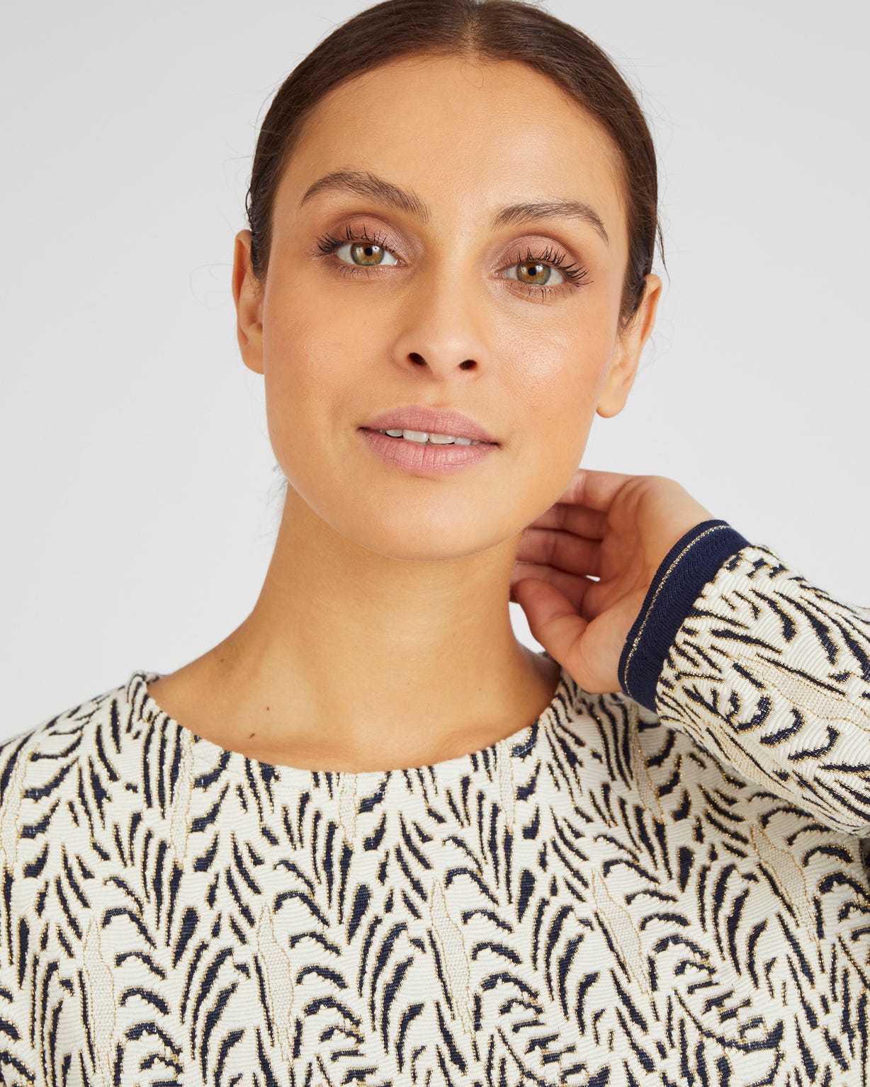 Sweat-shirt maille jacquard