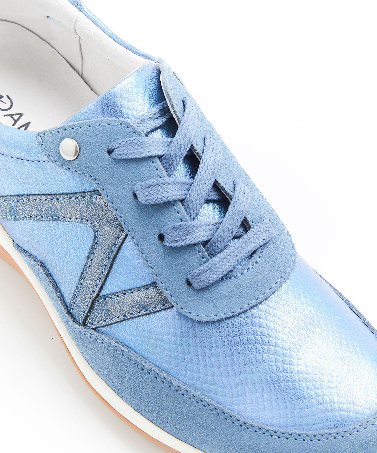 Derbies irisés à lacets, semelle amovible