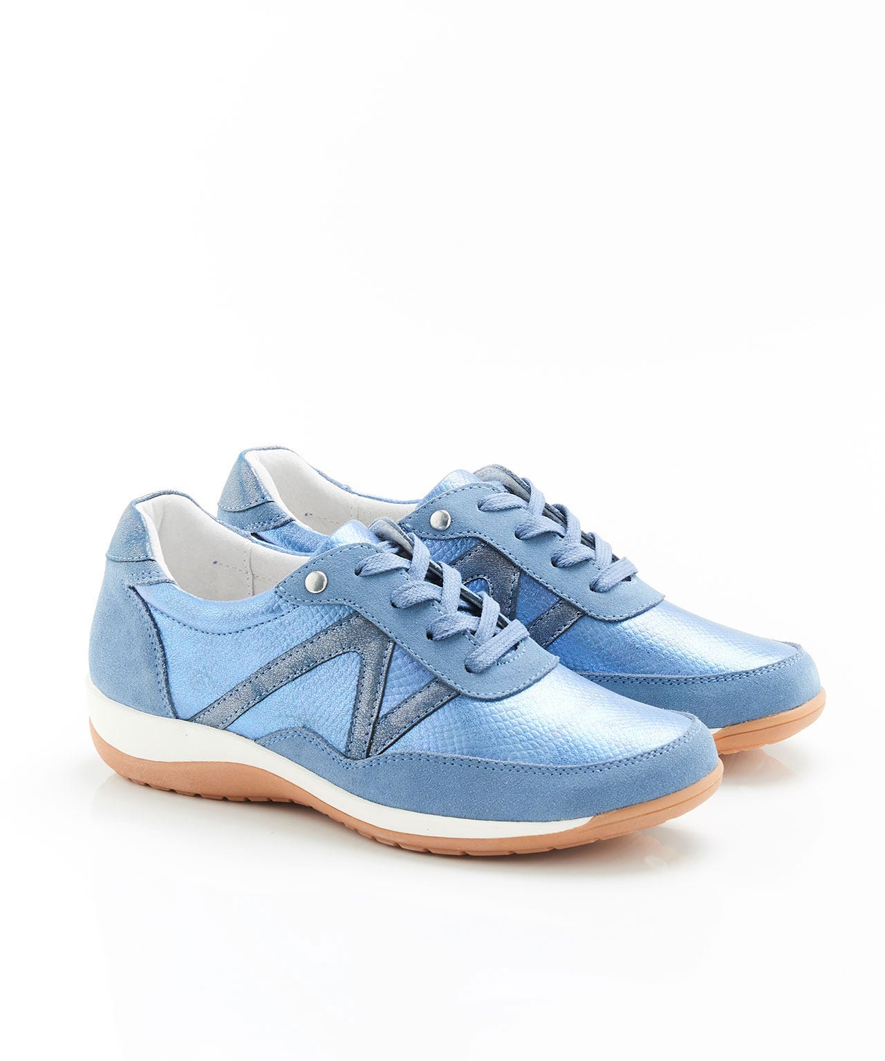 Derbies irisés à lacets, semelle amovible