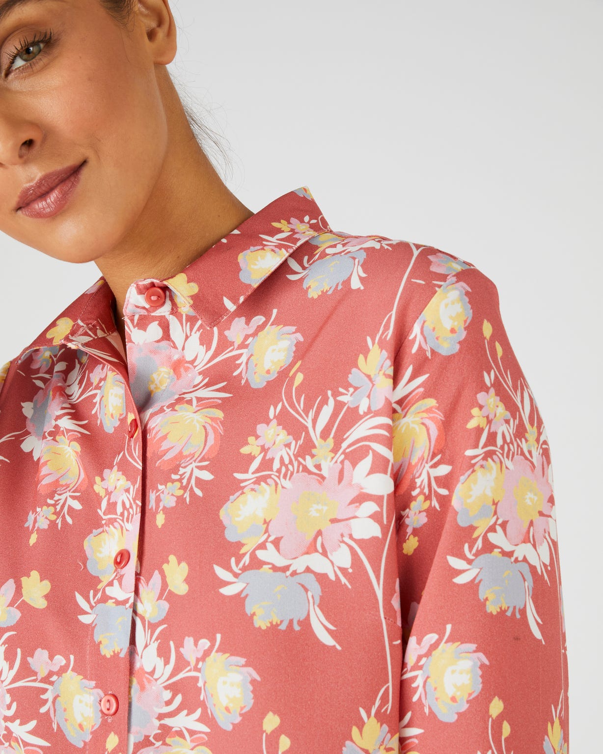 Chemisier doux imprimé fleurs