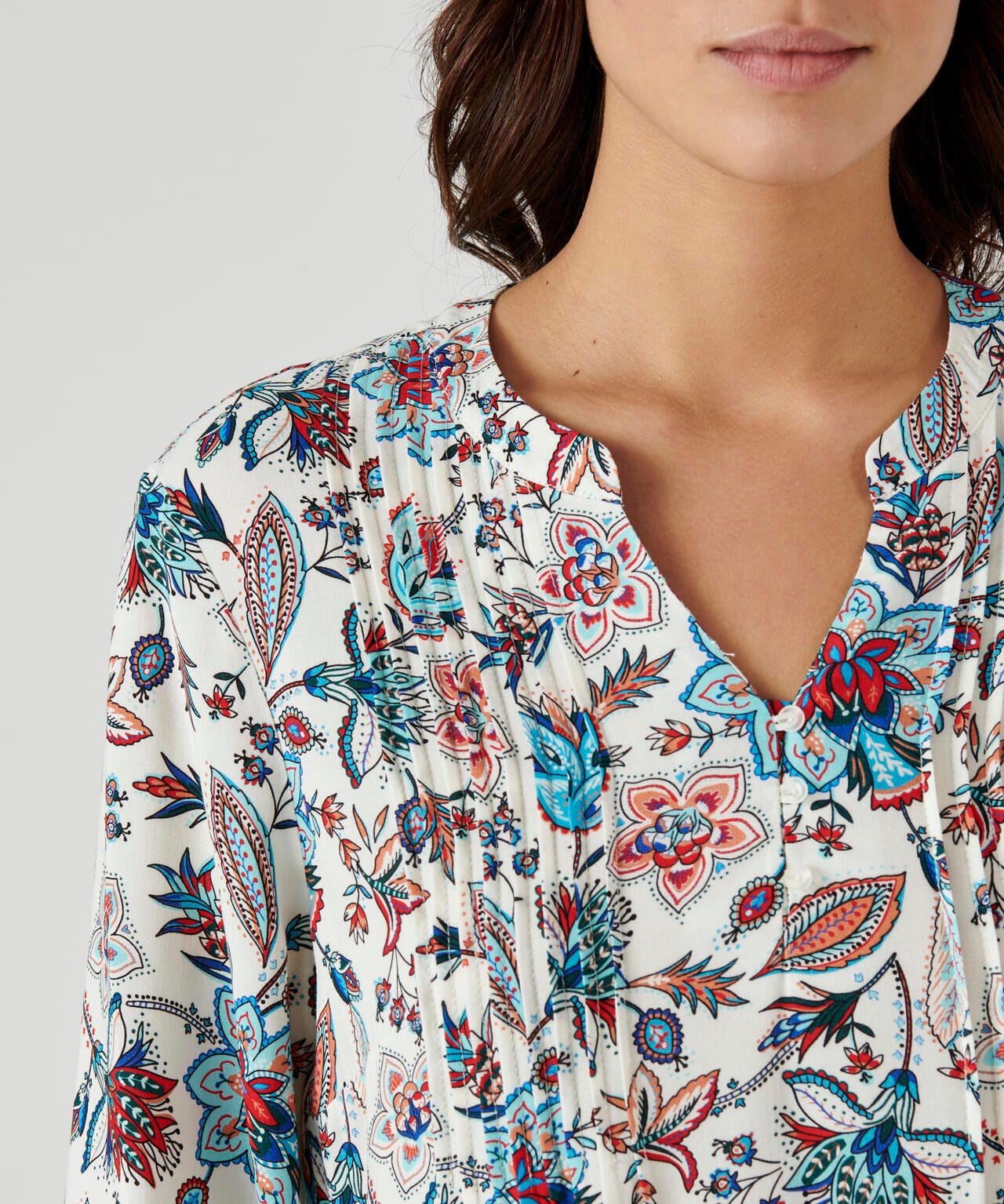 Tunique fantaisie plis piqués