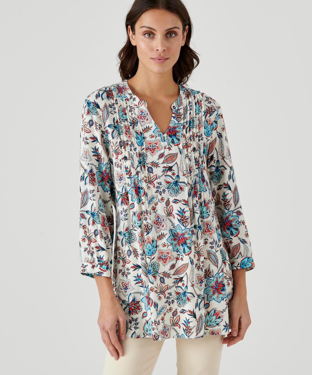 Tunique fantaisie plis piqués