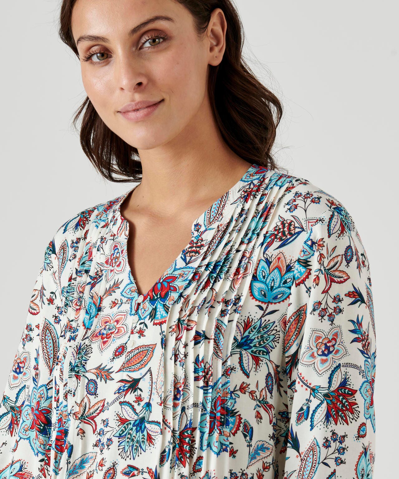 Tunique fantaisie plis piqués