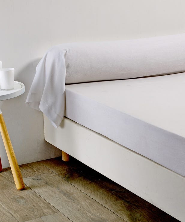 Taie de traversin flanelle unie