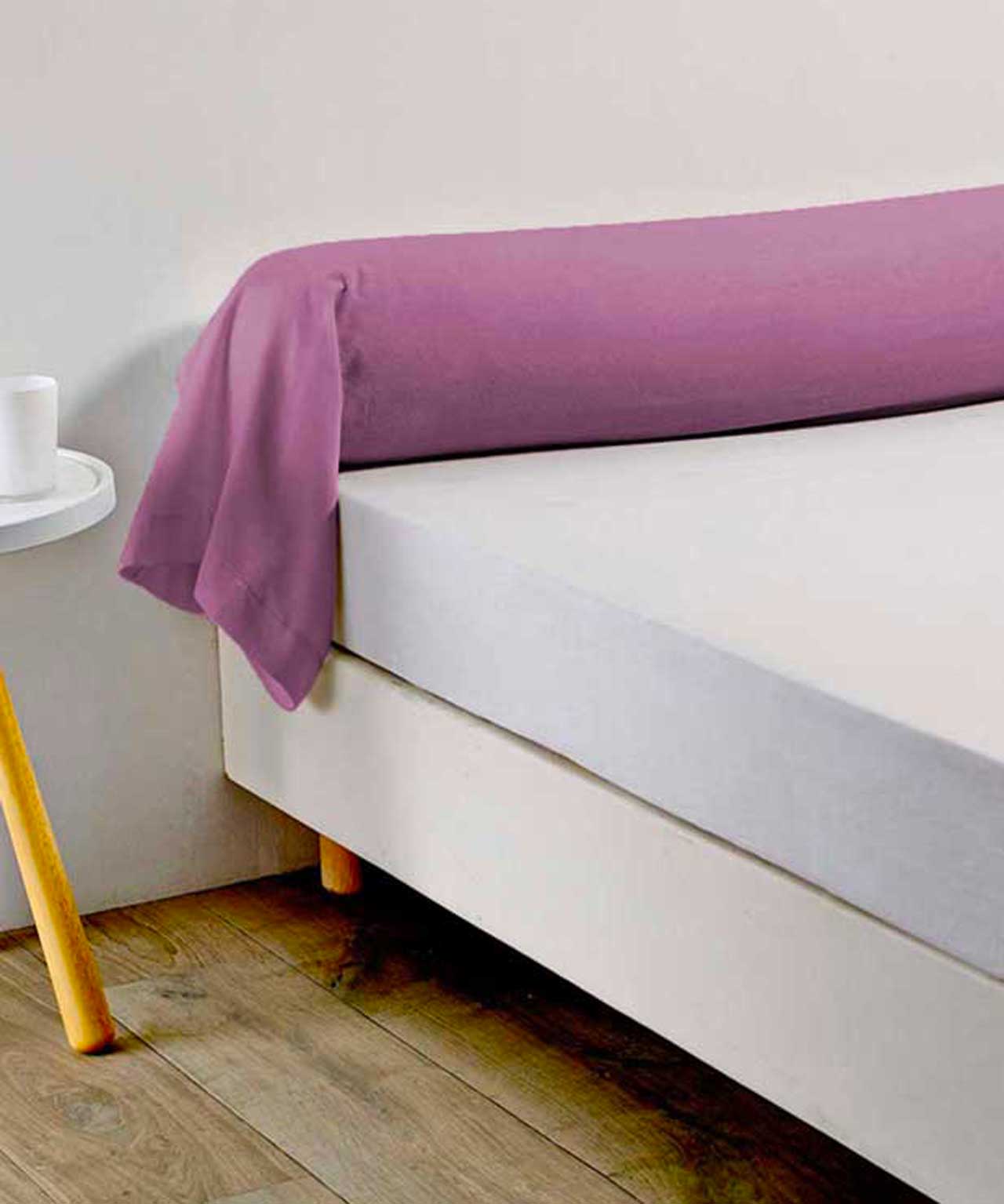 Taie de traversin flanelle unie