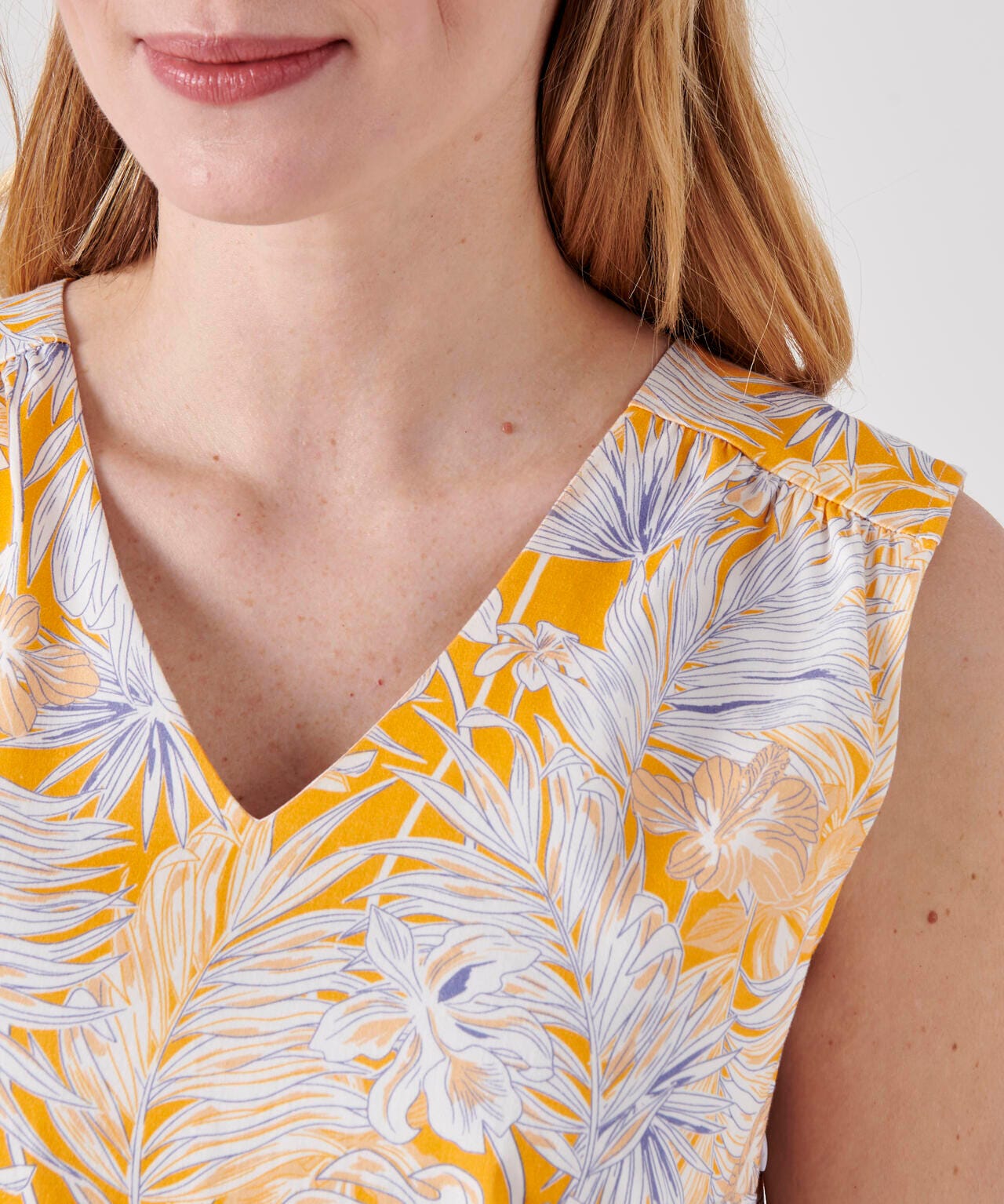 Robe sans manches imprimée