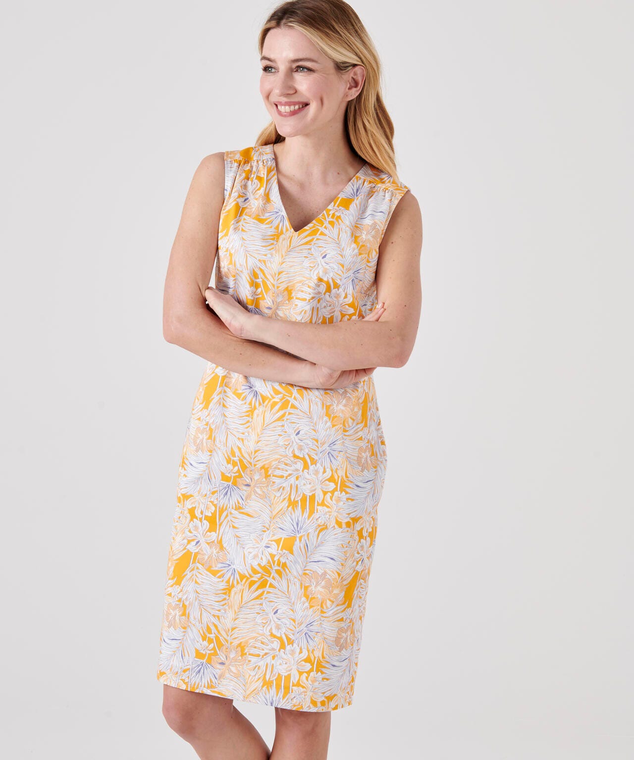 Robe sans manches imprimée