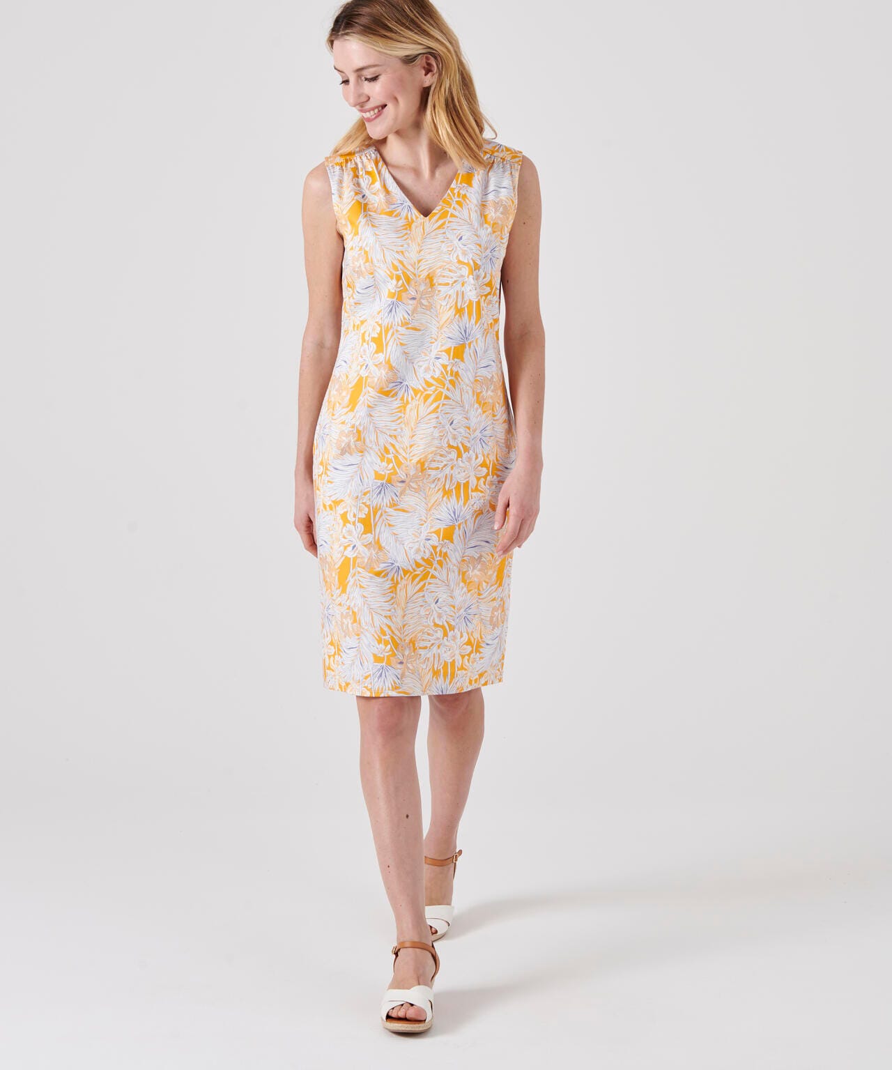 Robe sans manches imprimée