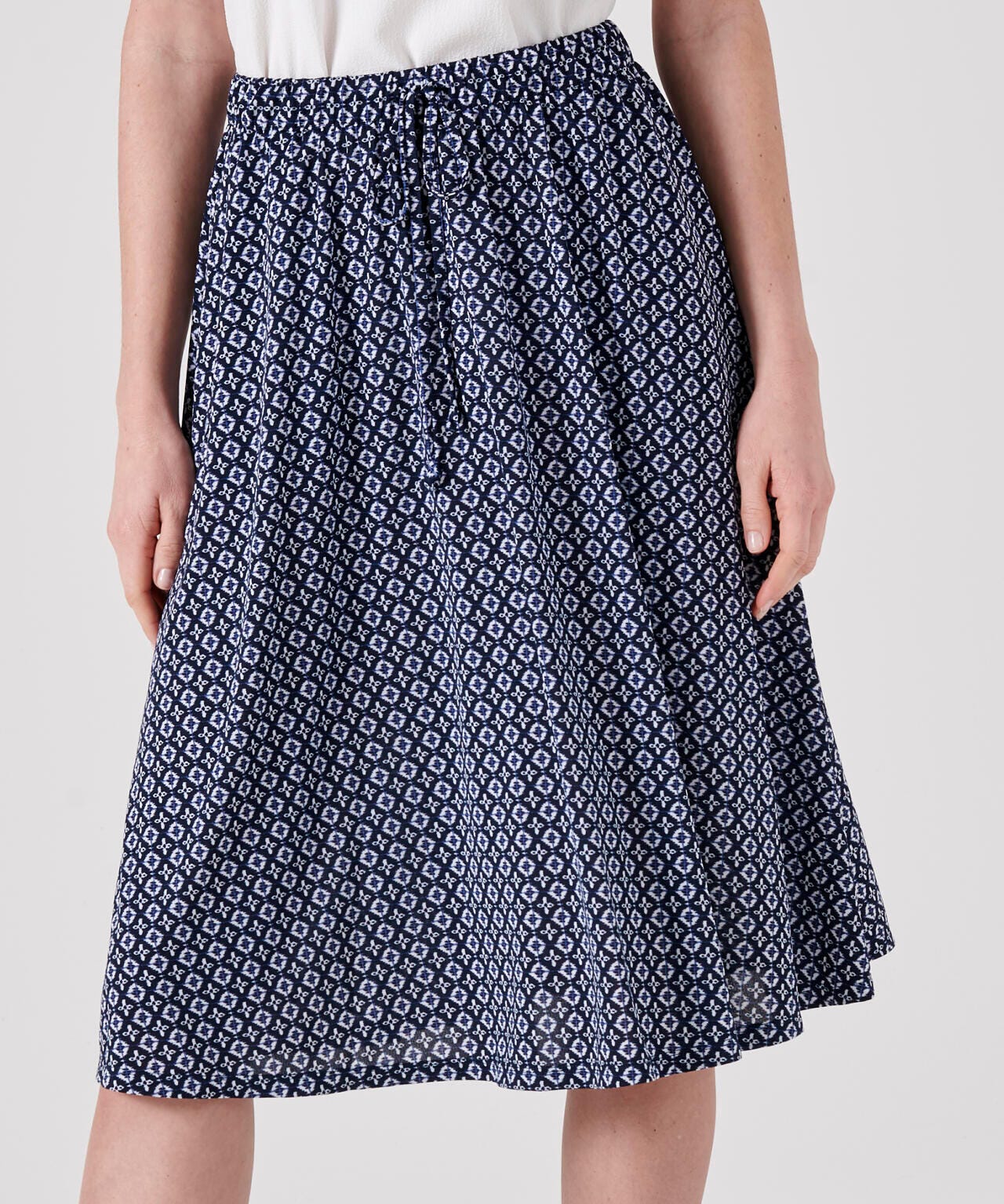 Jupe maille imprimée ethnique