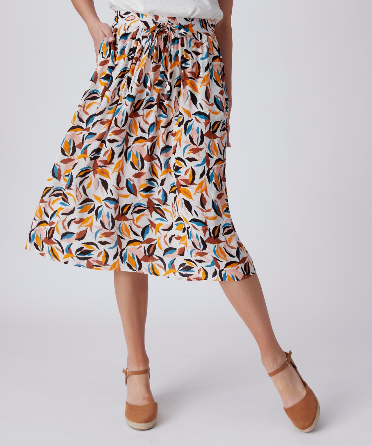 Jupe créponnée imprimée