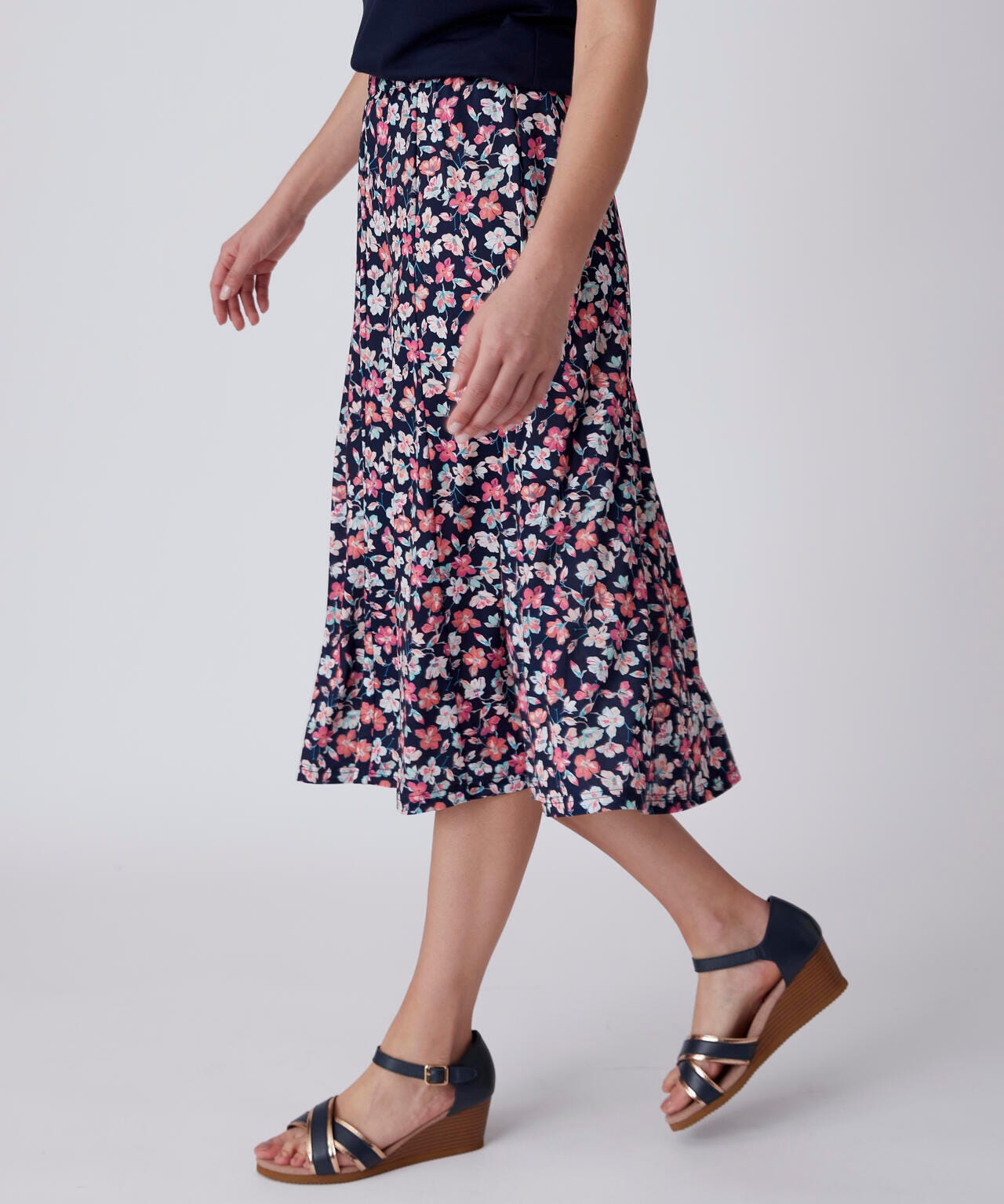Jupe évasée imprimé fleuri