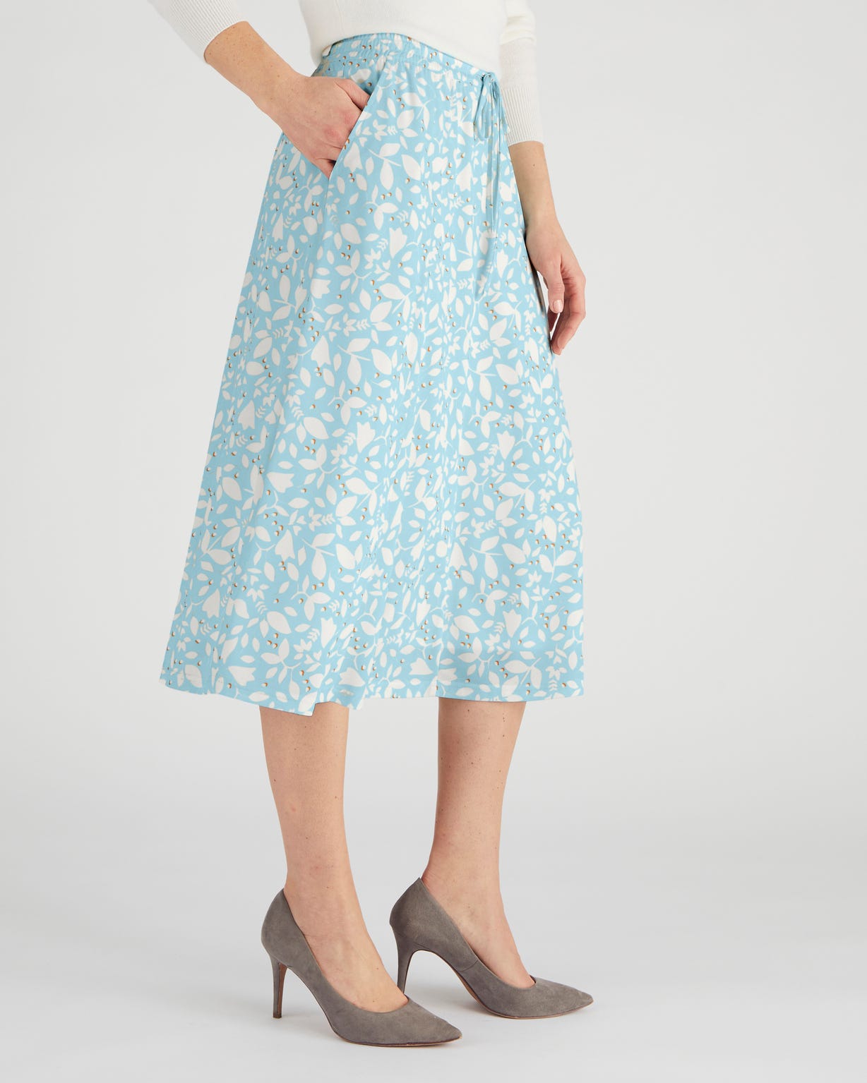 Jupe maille crêpe stretch