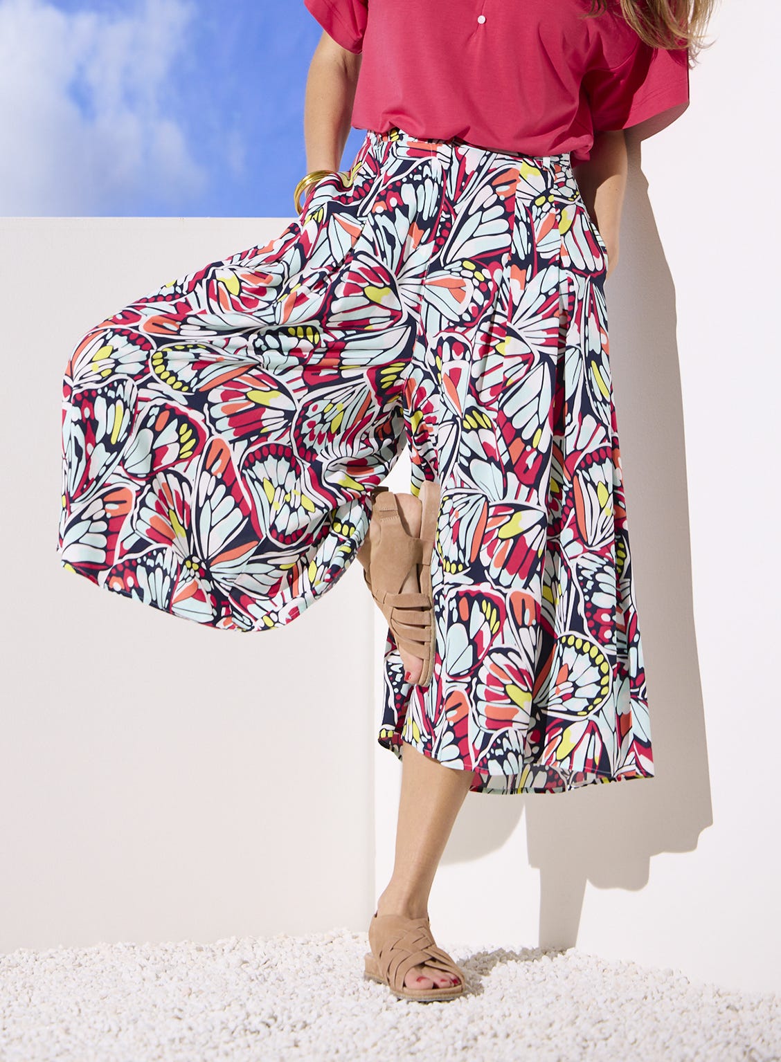 Jupe-culotte pure viscose Lenzing(TM) EcoVero(TM) Climatyl