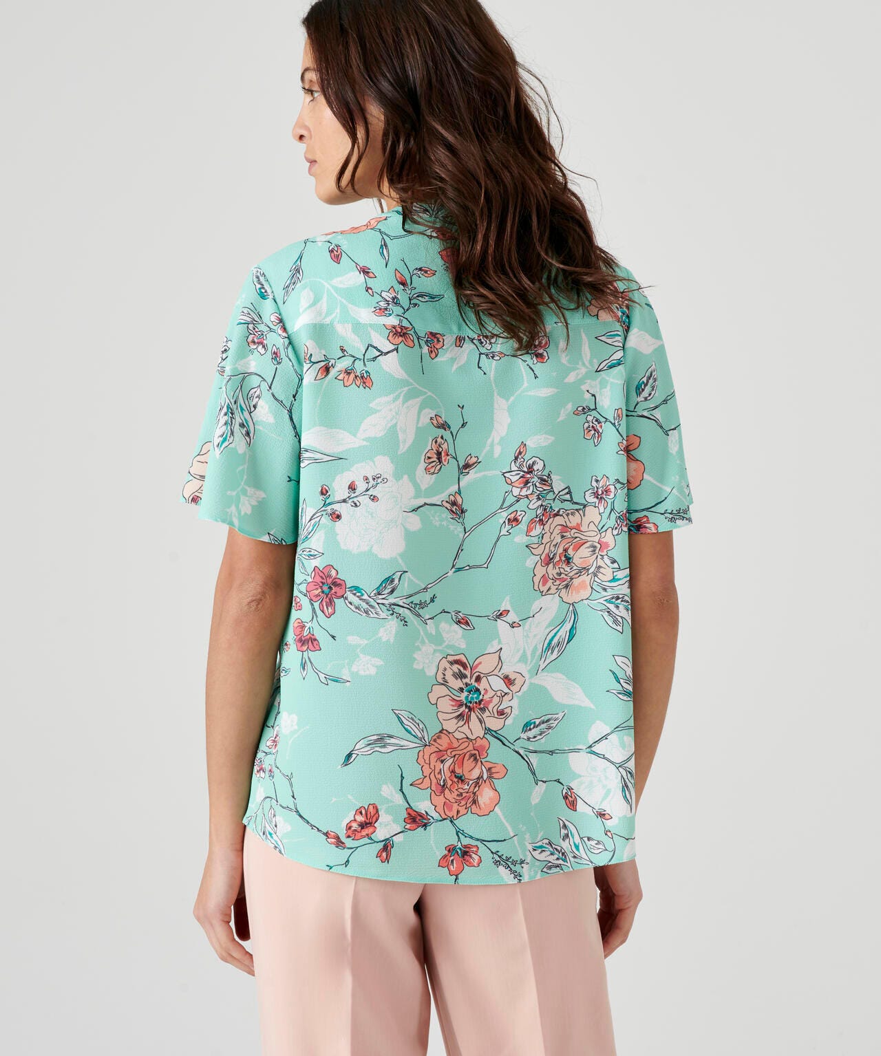 Blouse manches papillon imprimé floral