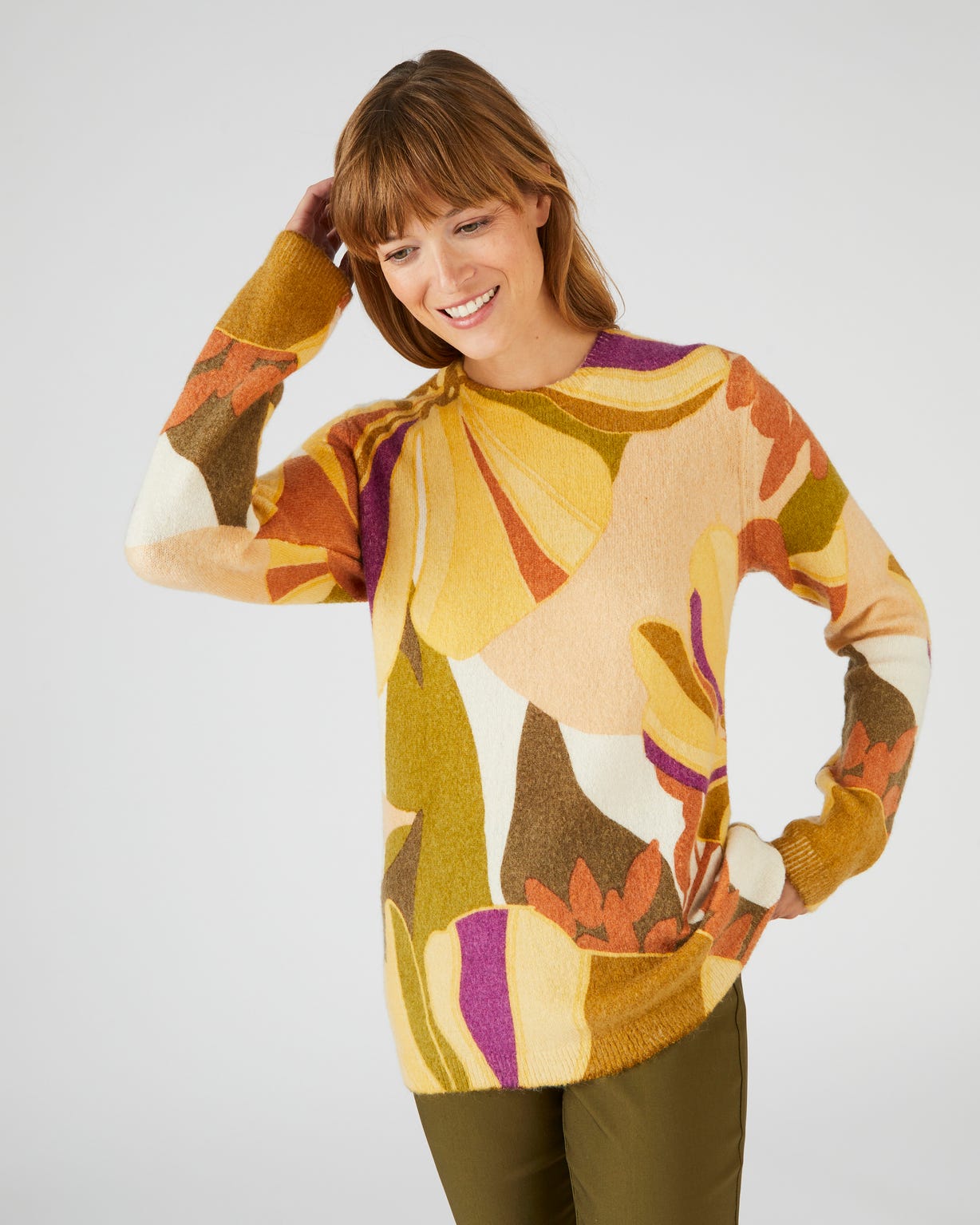 Pull imprimé fleurs