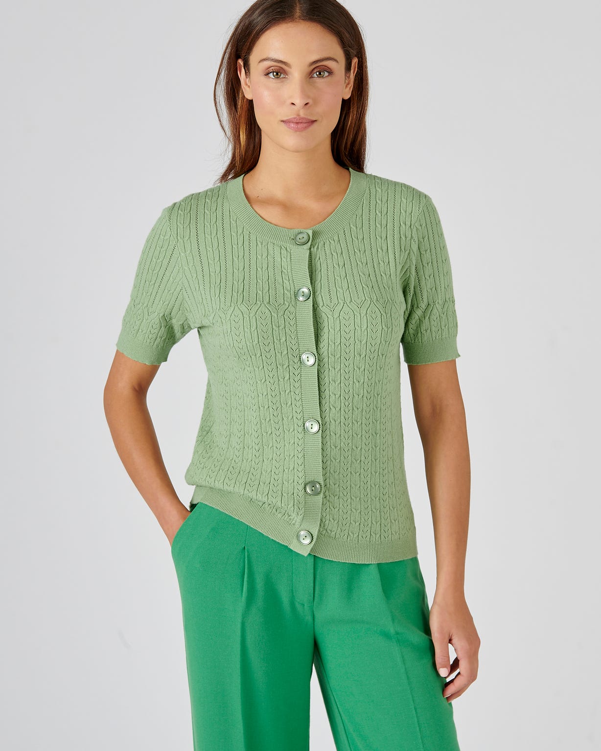 Cardigan maille fantaisie