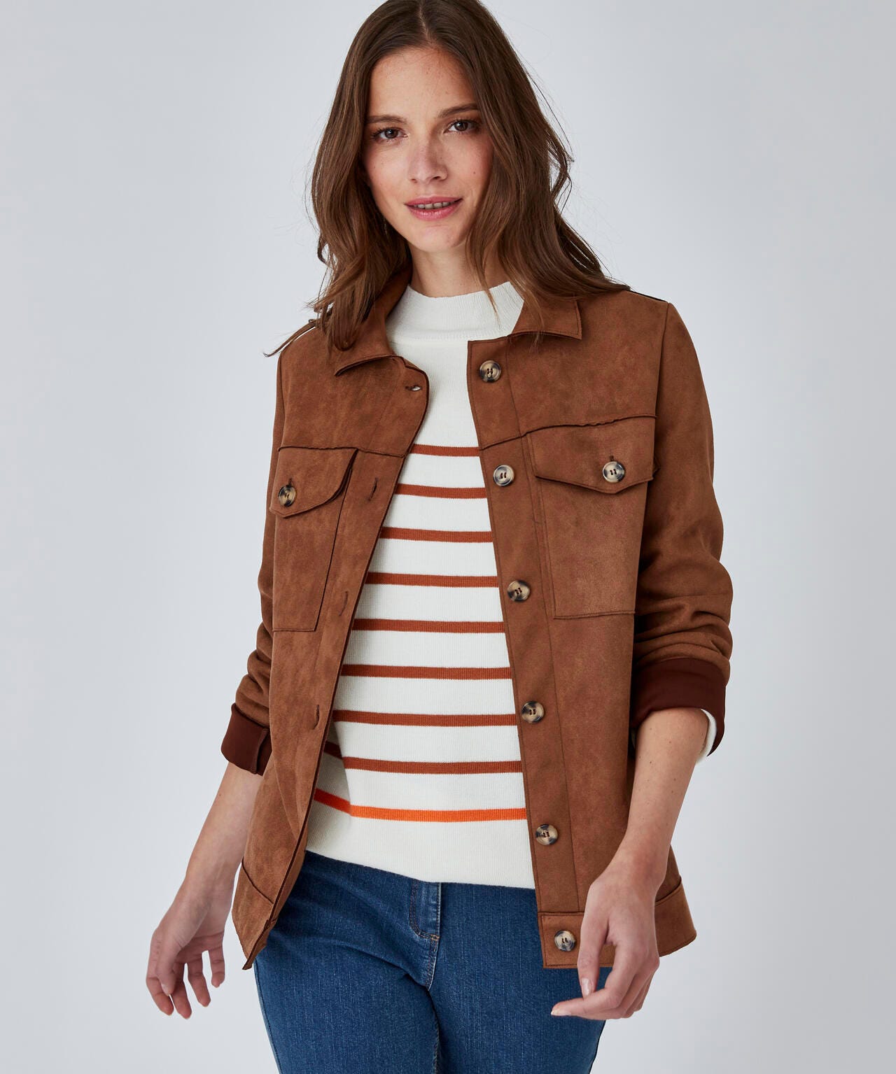 Veste suédine stretch