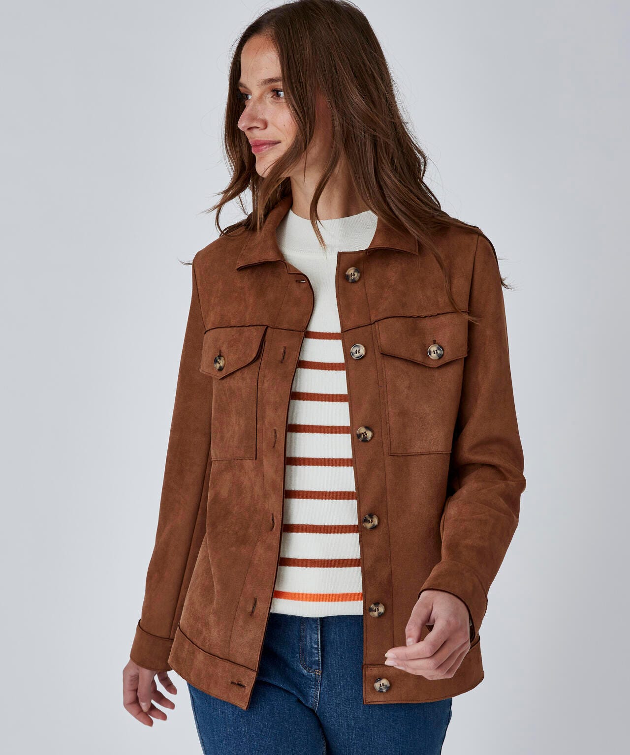 Veste suédine stretch