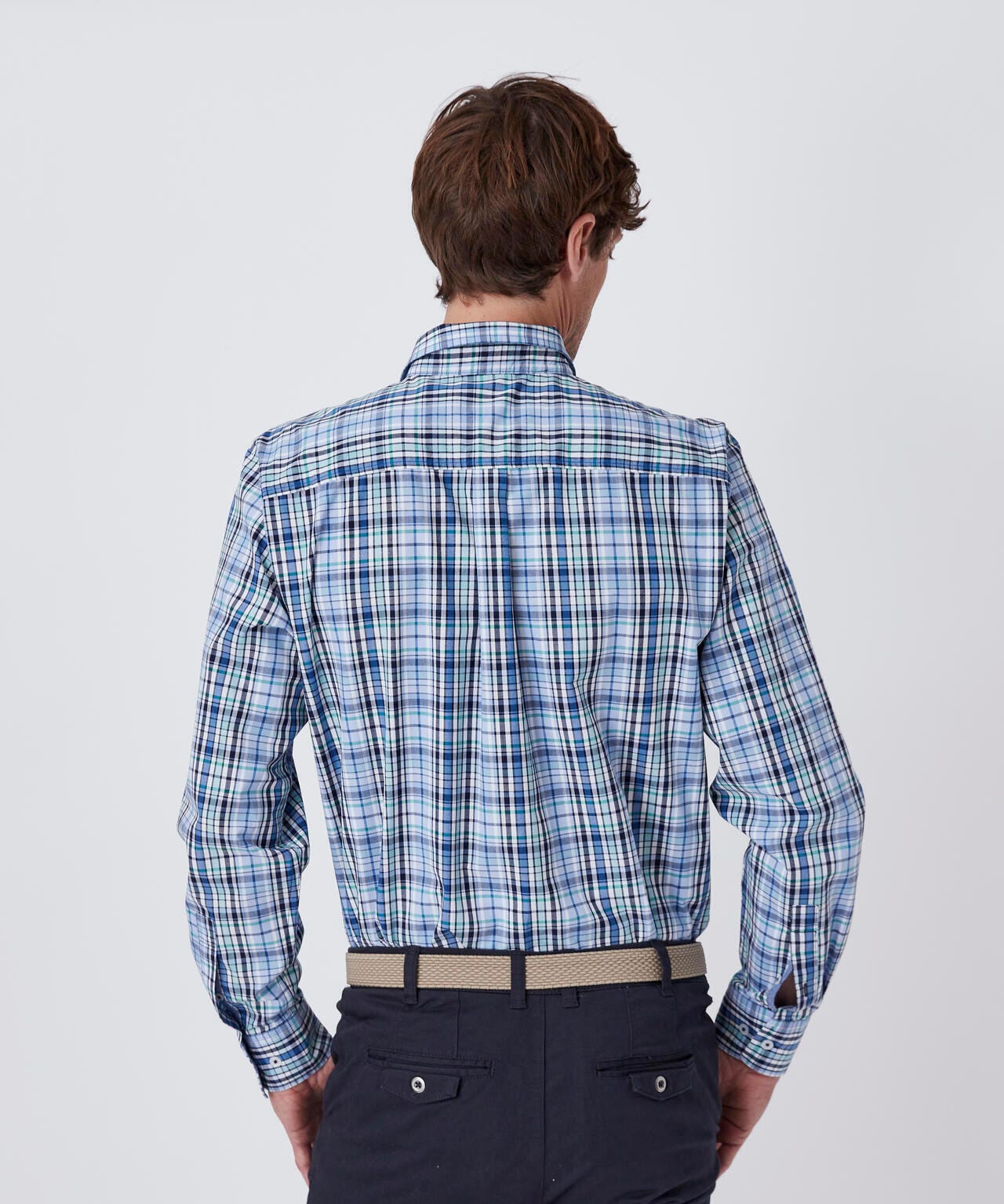 Chemise pur coton à carreaux