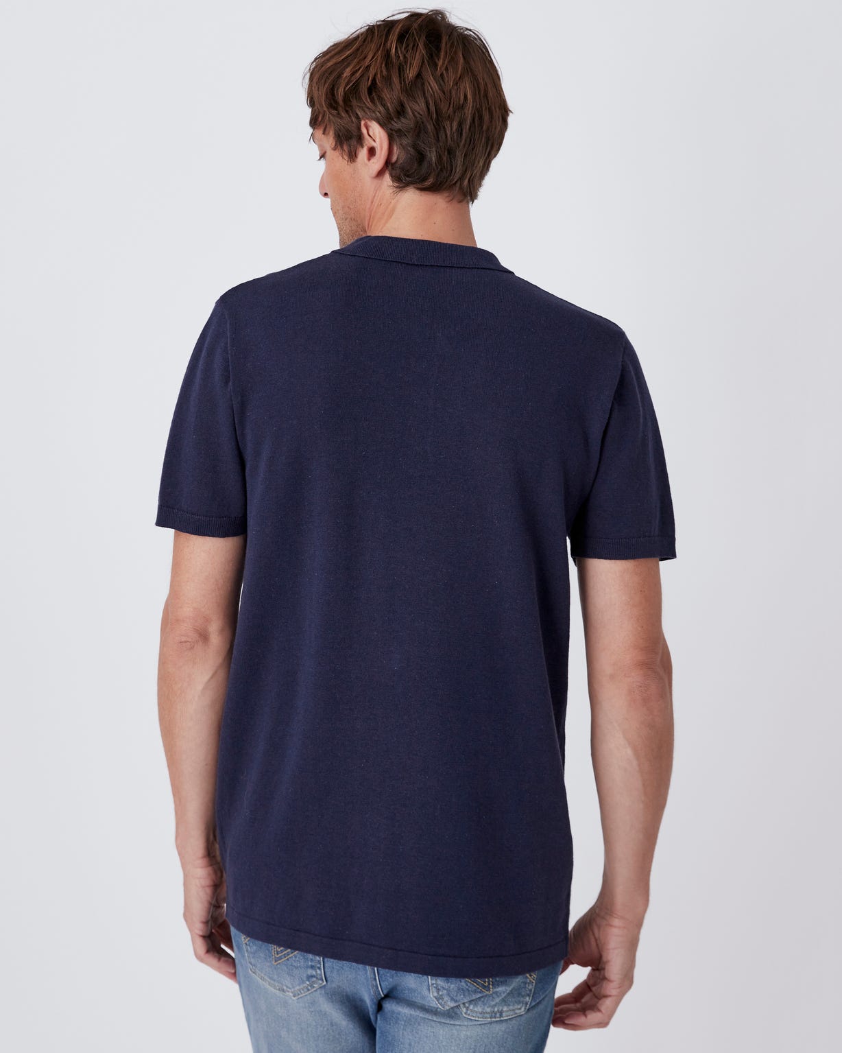 Polo mélange lin et coton