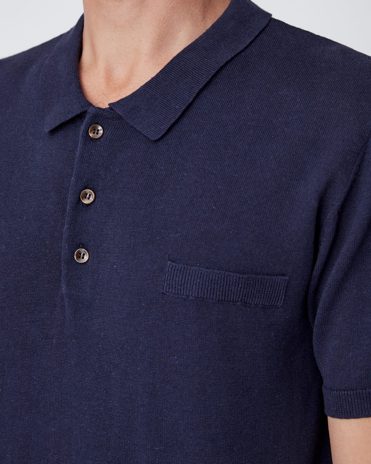 Polo mélange lin et coton