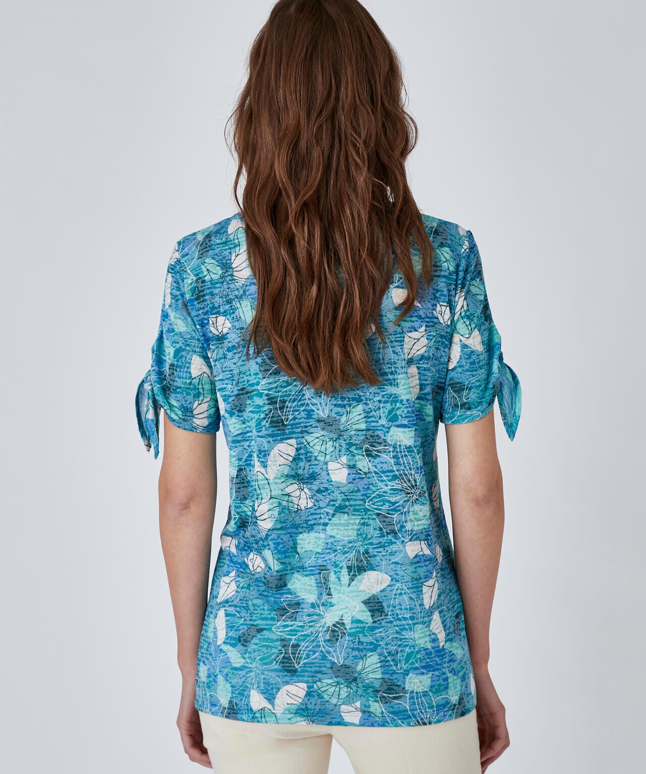 Tee-shirt imprimé dévoré à nouettes