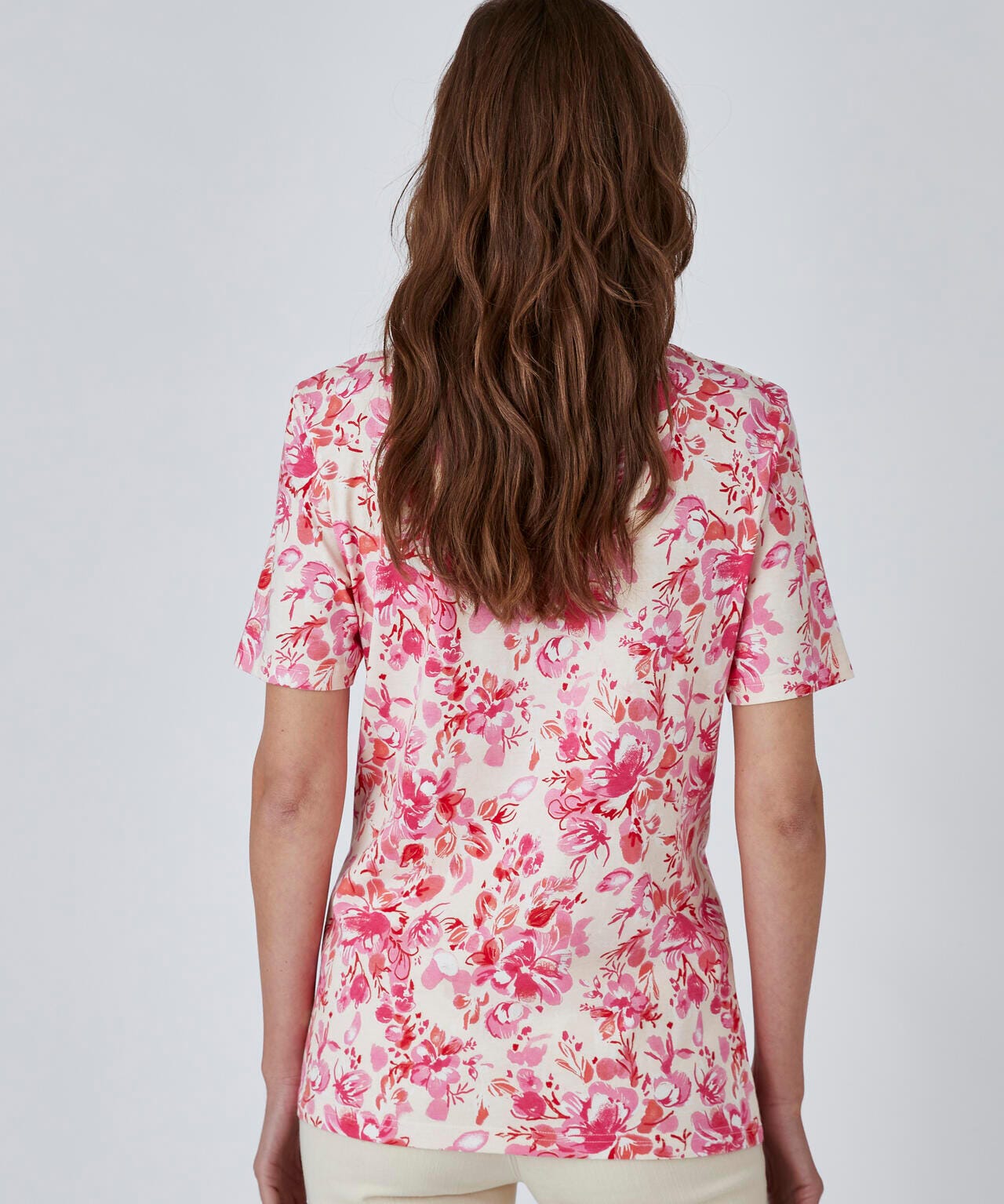 Tee-shirt imprimé floral coton biologique*