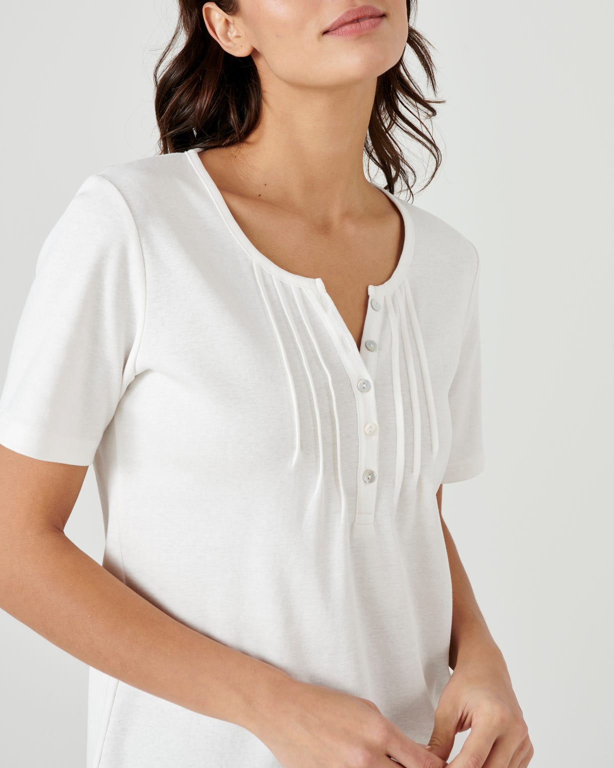 T-shirt fine côte pur coton
