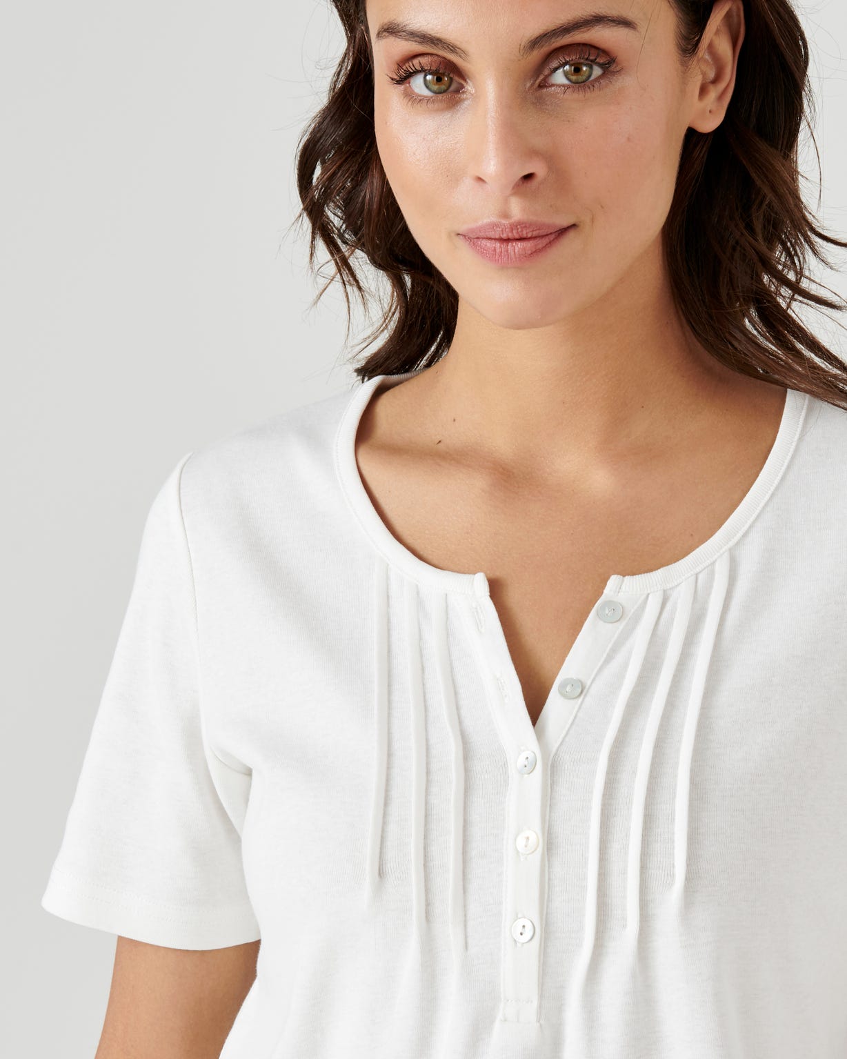 T-shirt fine côte pur coton