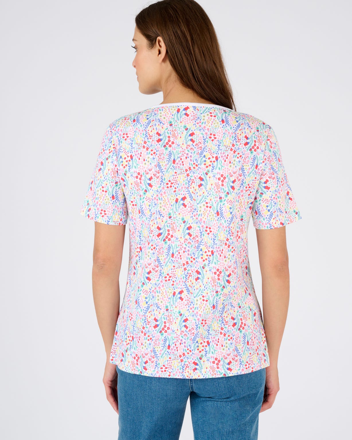 T-shirt fine côte pur coton
