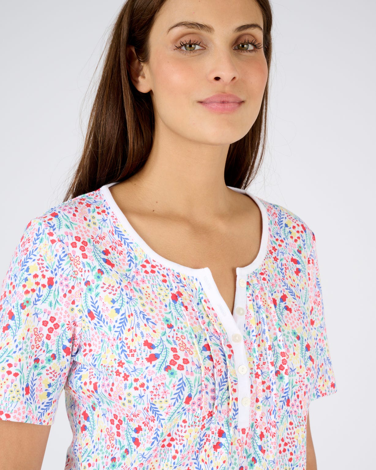 T-shirt fine côte pur coton