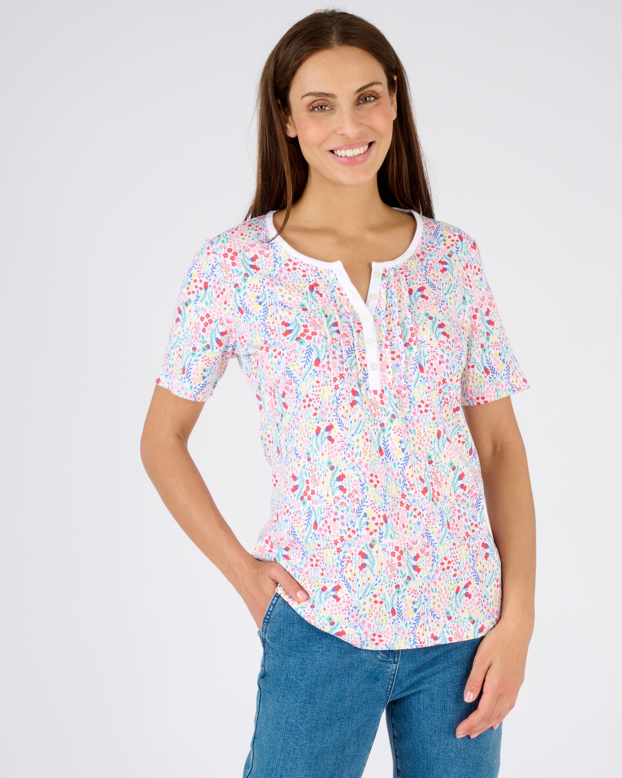 T-shirt fine côte pur coton