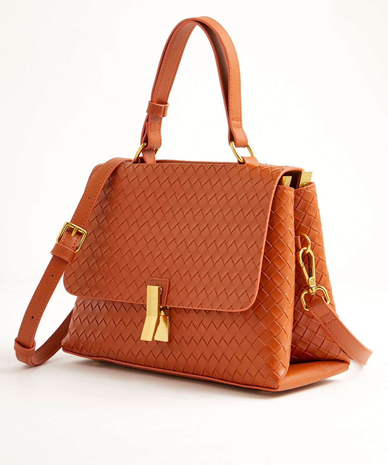 Sac à main aspect tressé