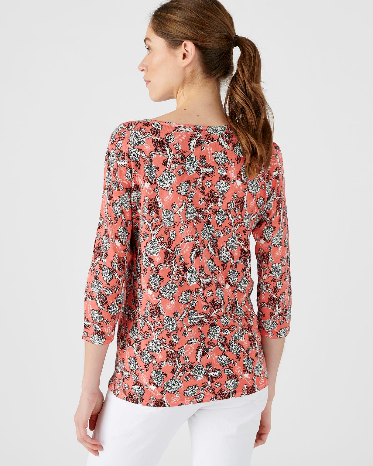 Pull maille fine manches 3/4