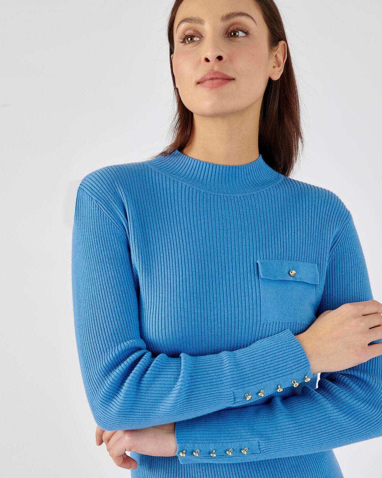 Pull-chaussette col montant