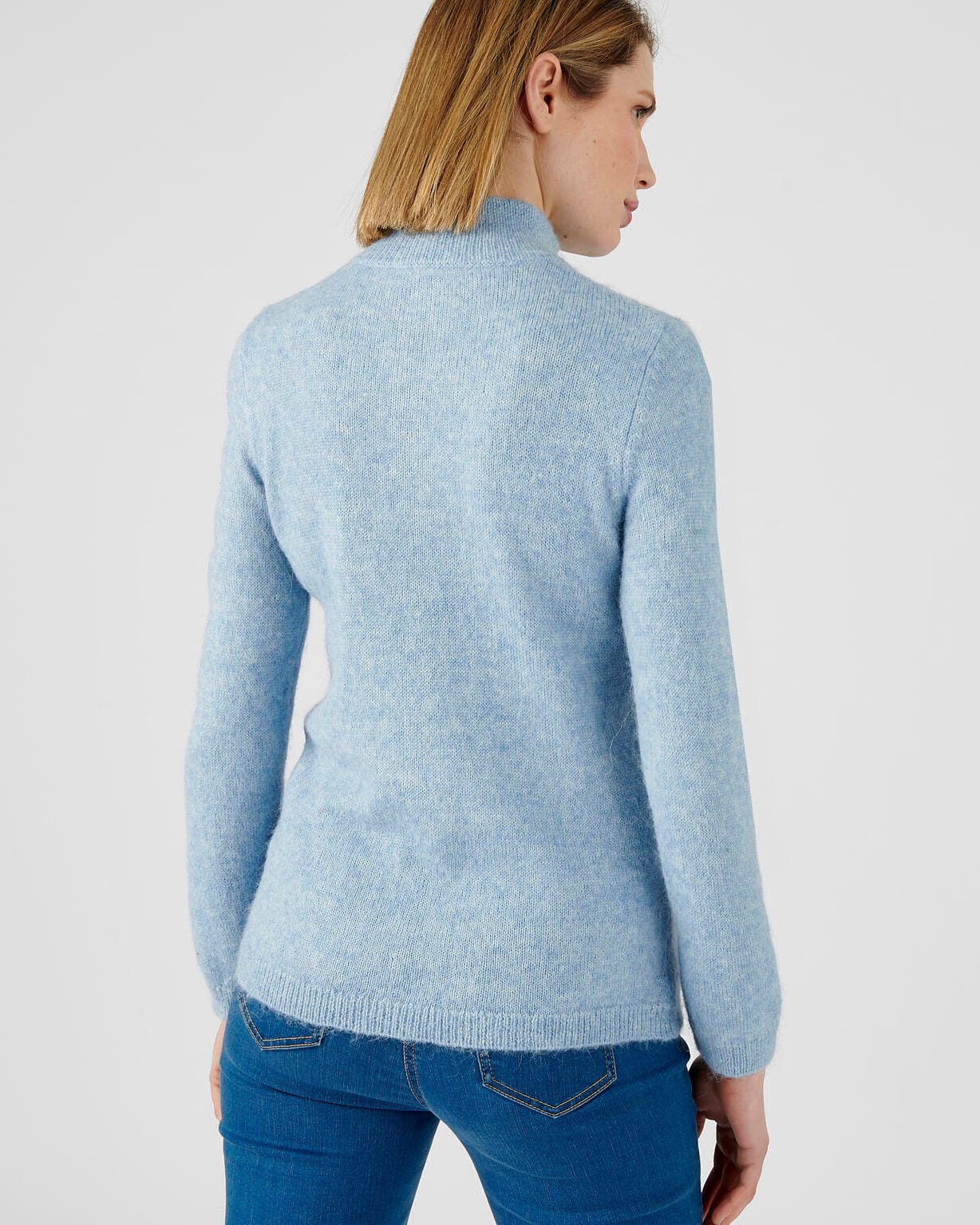 Pull col zippé mélange alpaga