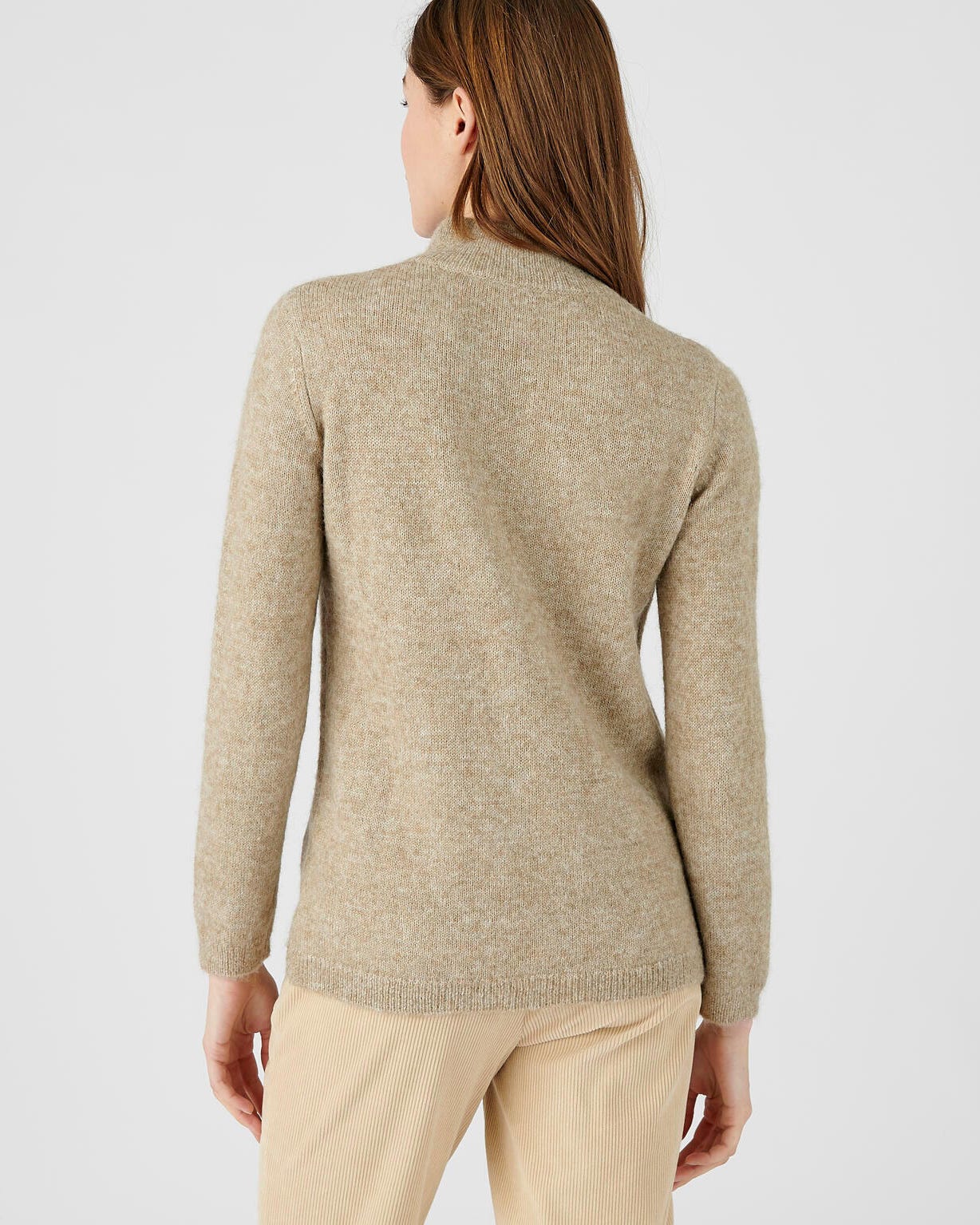 Pull col zippé mélange alpaga