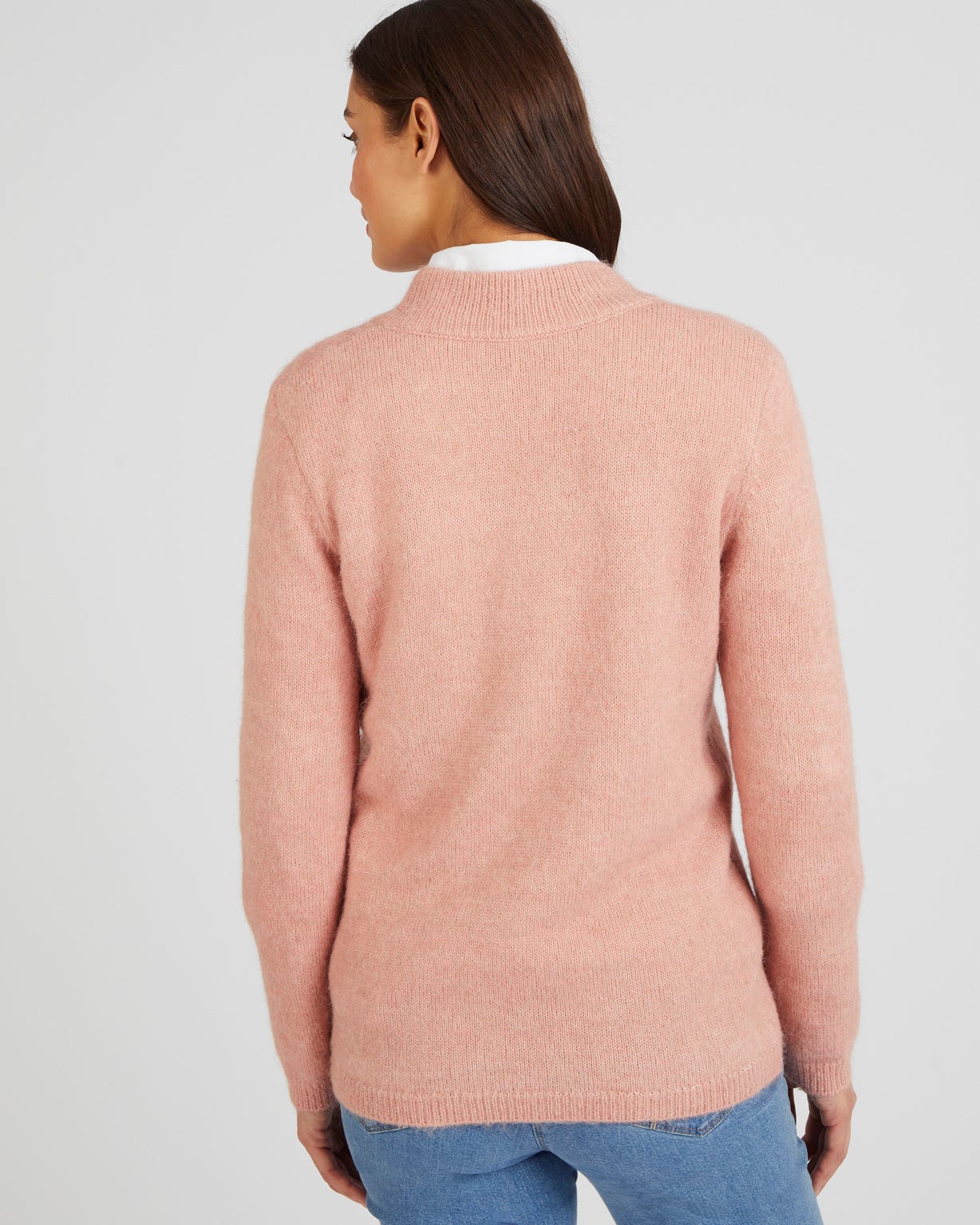 Pull col zippé mélange alpaga