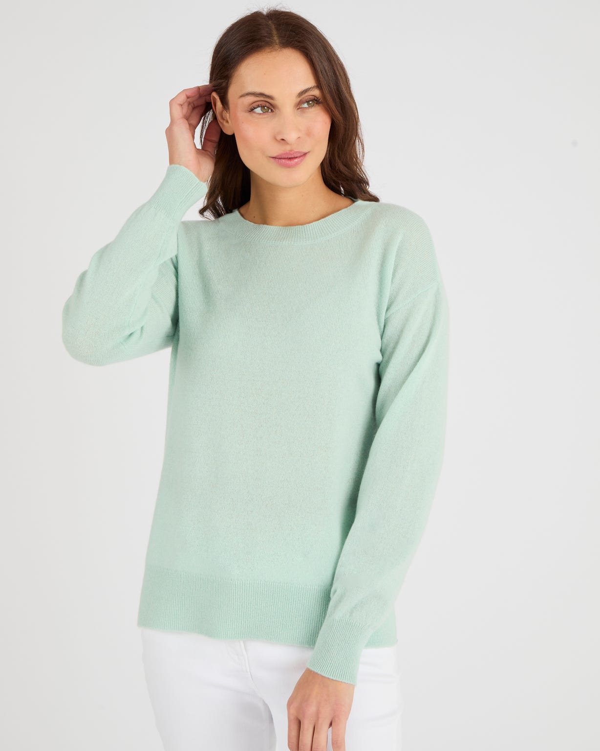 Pull col rond pur cachemire