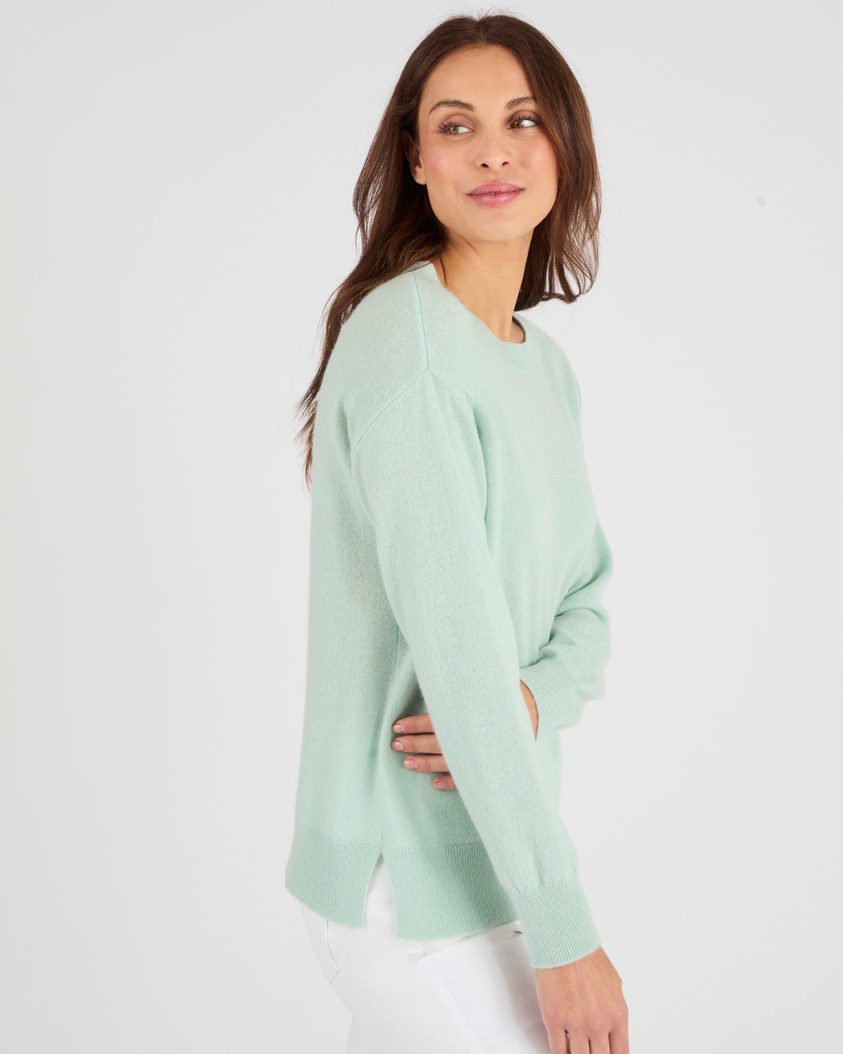 Pull col rond pur cachemire