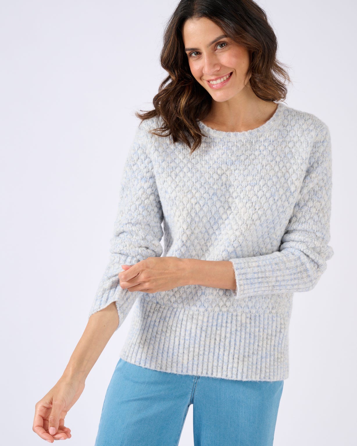 Pull maille multicolore