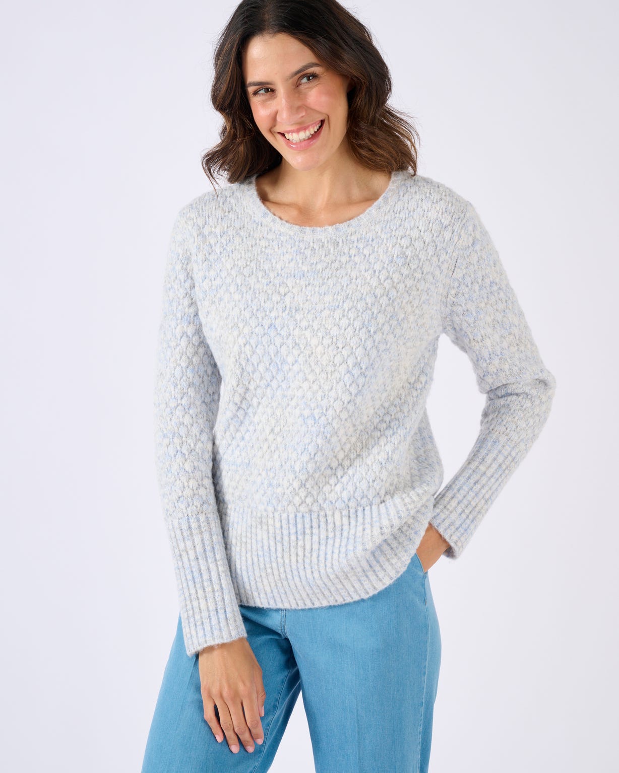 Pull maille multicolore